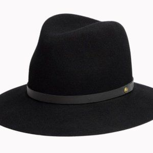 Black Rag and Bone Wide Brimmed Wool Fedora